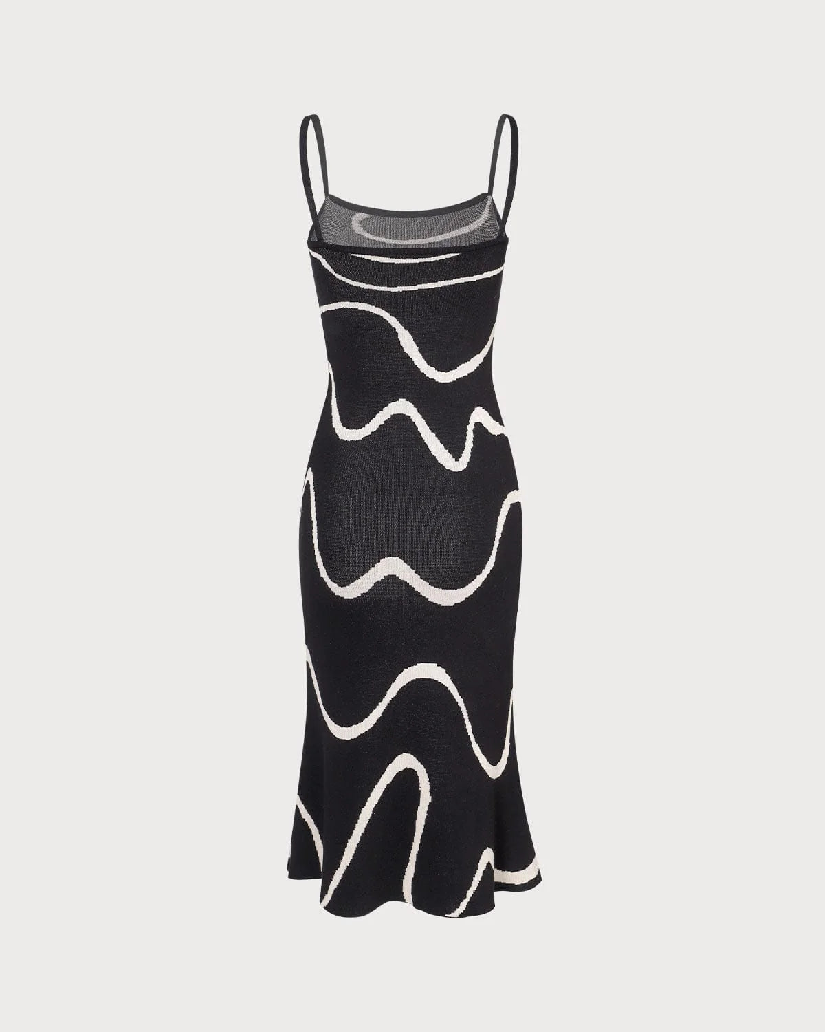Vestido midi de punto con dobladillo de sirena The Black Wave