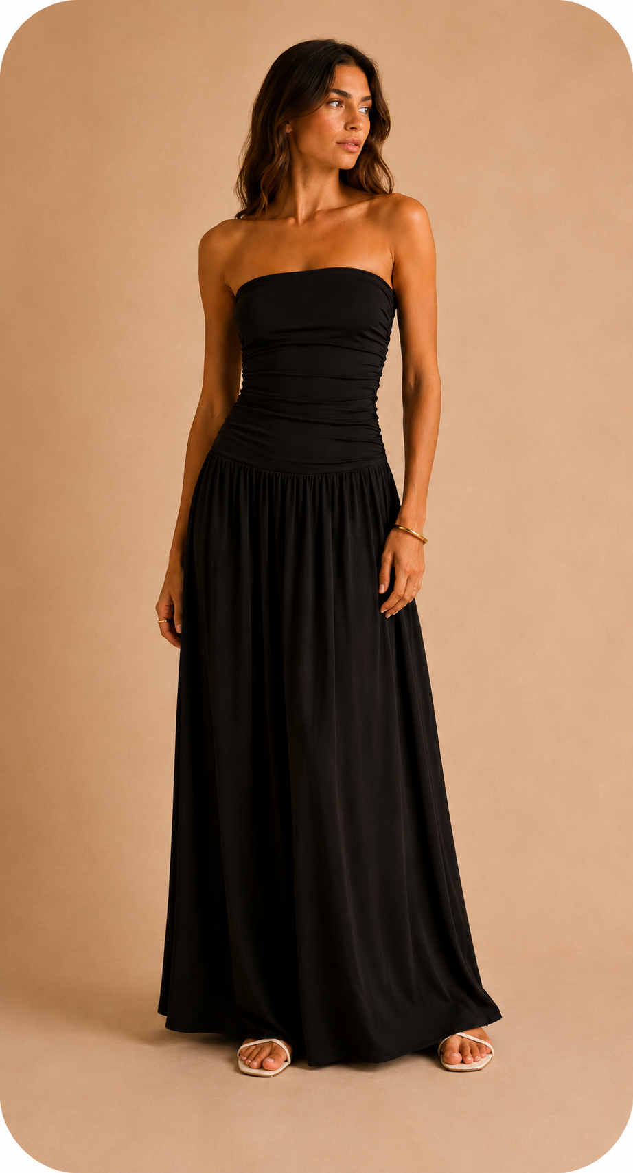Valeria | Vestido palabra de honor premium