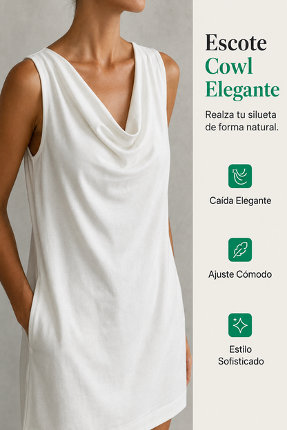 Luciana™ | Vestido Ajustado con Cuello Drapeado