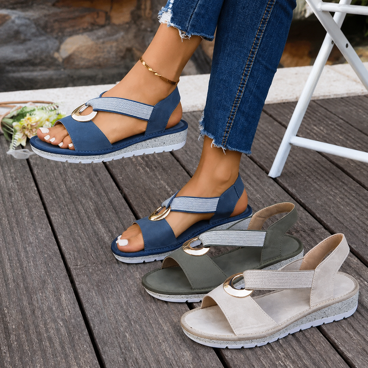 Chavelita | Sandalias de Soporte Ajustado Elegante