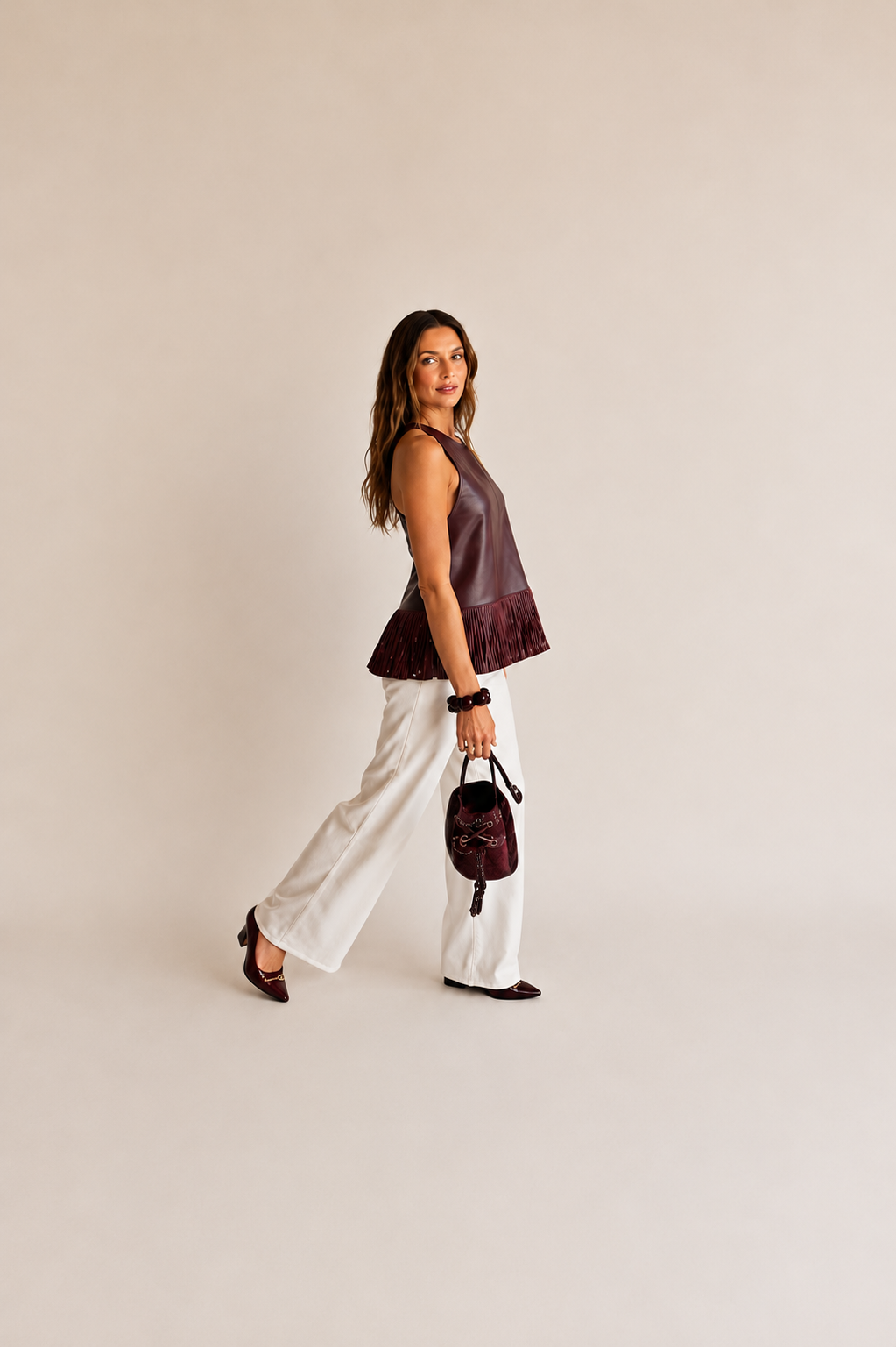 Carolina | Top elegante con flecos