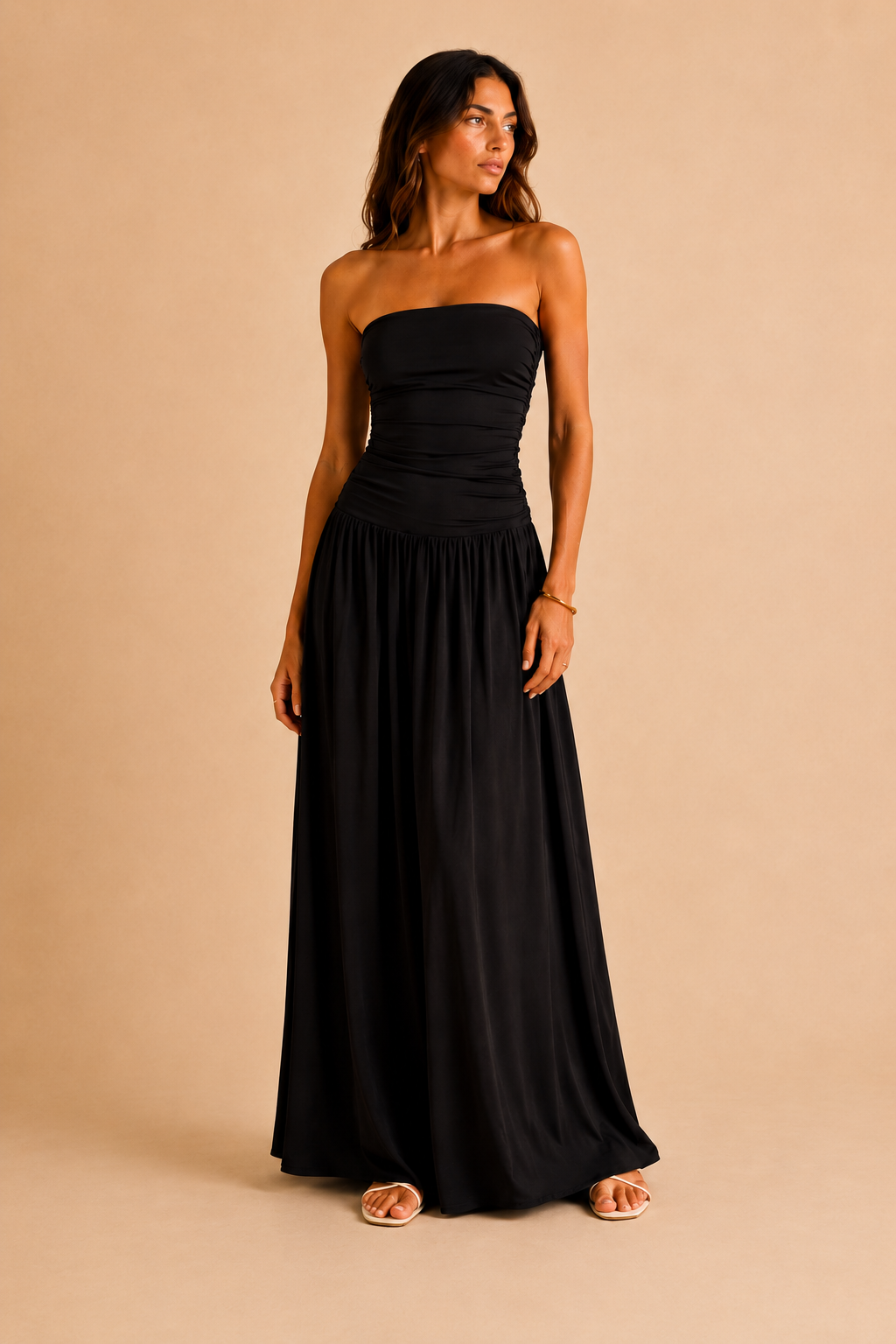 Valeria | Vestido palabra de honor premium
