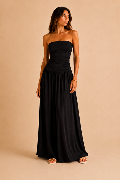 Valeria | Vestido palabra de honor premium