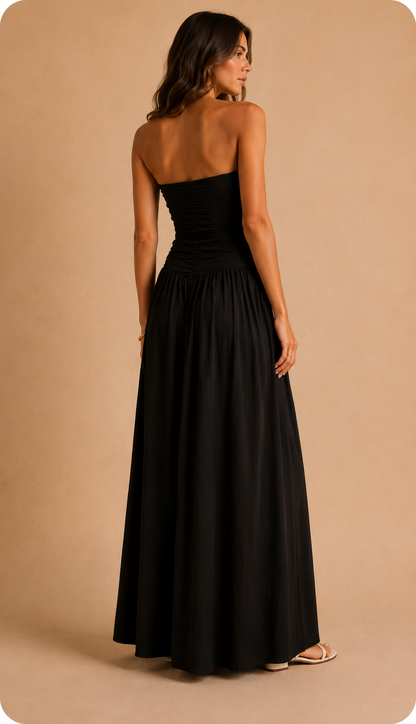 Valeria | Vestido palabra de honor premium