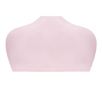 Conjunto de Chal Rosa, Corsé y Falda Plisada Priscille