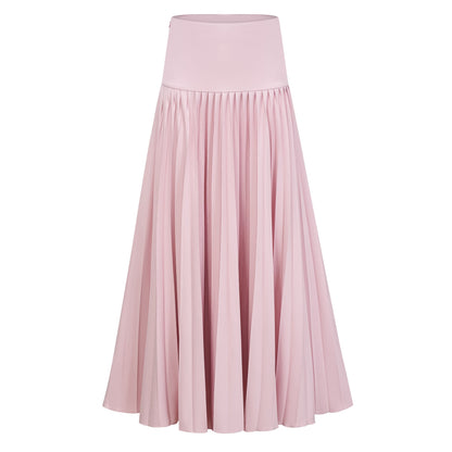 Conjunto de Chal Rosa, Corsé y Falda Plisada Priscille
