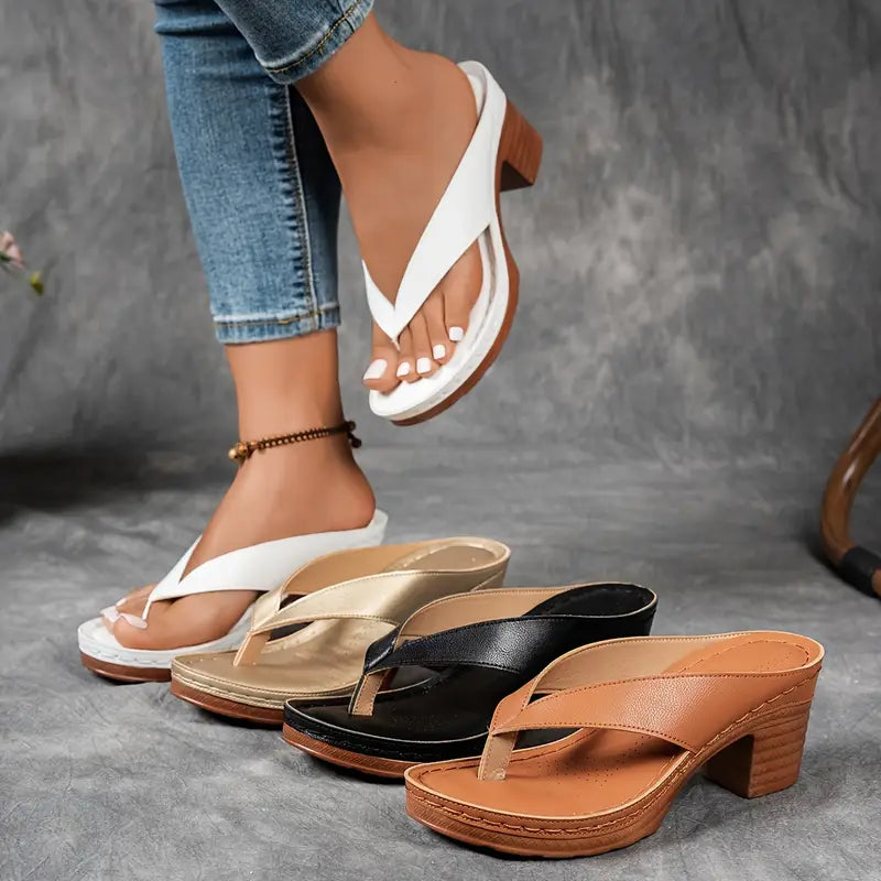 Nela™ | Sandalias Elegantes Minimalistas con Tacón