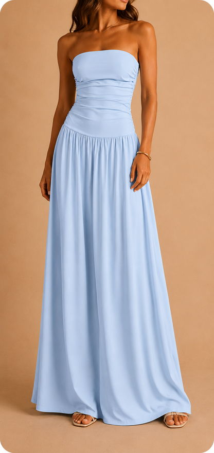 Valeria | Vestido palabra de honor premium