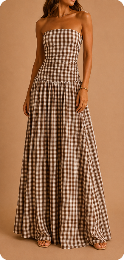 Valeria | Vestido palabra de honor premium