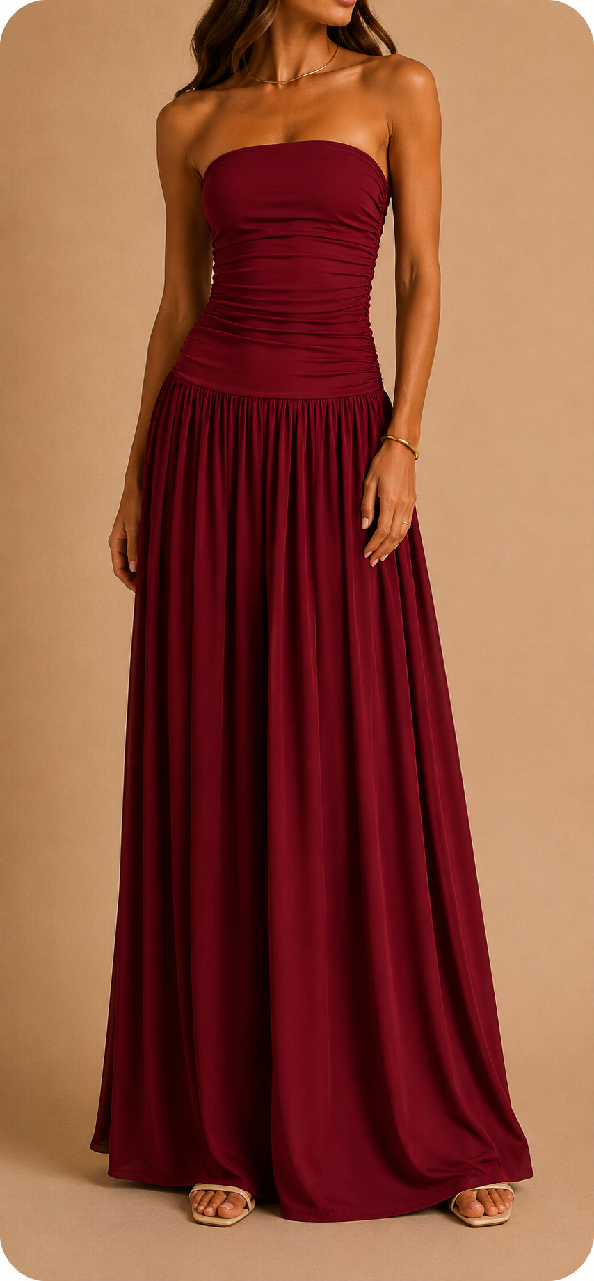 Valeria | Vestido palabra de honor premium