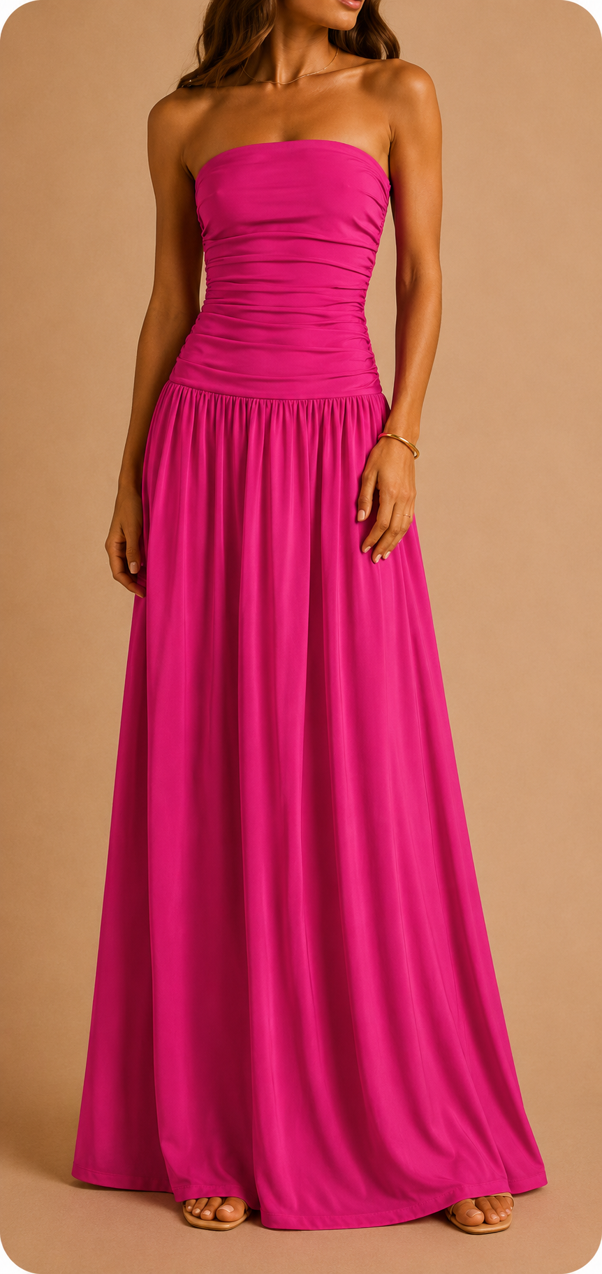 Valeria | Vestido palabra de honor premium