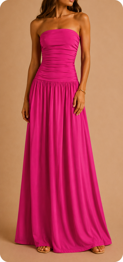 Valeria | Vestido palabra de honor premium